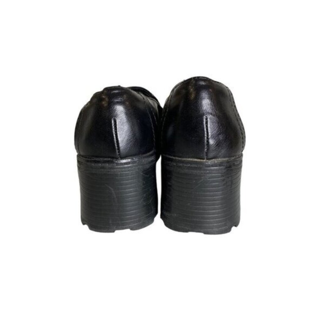 Y2K Black Chunky Heel Platforms‎ With Buckle Lower East Side Size 6.5 - Picture 4 of 5